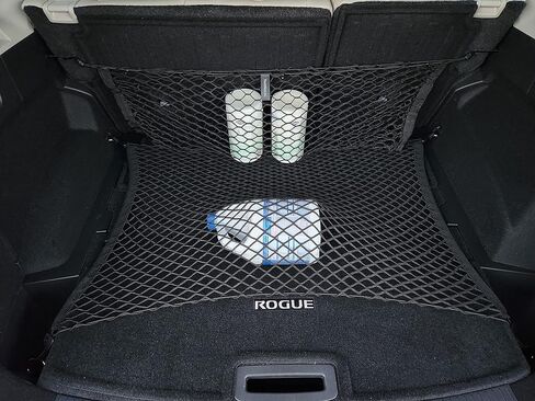 Floor + Back Seat Style Automotive Elastic Trunk Mesh Cargo Net for Nissan Rogue 2021-2026 - Premium Trunk Organizer and Storage - Luggage Net for Crossover - Best Car Organizer for Nissan Rogue in Saudi Arabia
