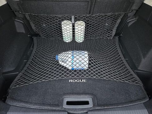 Floor + Back Seat Style Automotive Elastic Trunk Mesh Cargo Net for Nissan Rogue 2021-2026 - Premium Trunk Organizer and Storage - Luggage Net for Crossover - Best Car Organizer for Nissan Rogue in Saudi Arabia