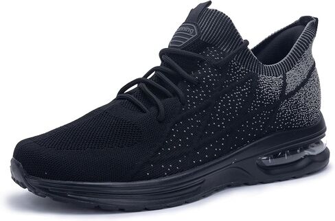Mens Running Shoes Athletic Tennis Shoes Slip On Comfort Fashion Walking Sneaker for Gym Workout Black Size 10 in Saudi Arabia