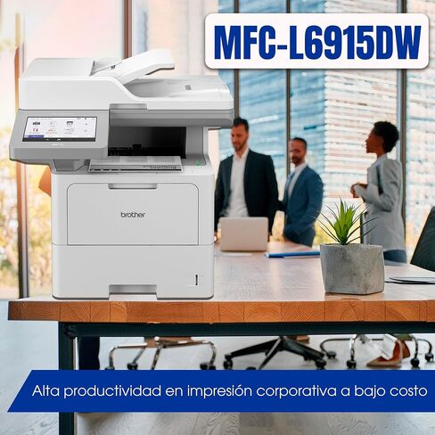 Brother MFC-L6915DW طابعة ليزر لاسلكية متعددة الوظائف - أحادية اللون - ناسخة / فاكس / طابعة / ماسح ضوئي - طباعة أحادية 52 صفحة في الدقيقة - طباعة 1200 × 1200 نقطة في البوصة - طباعة مزدوجة تلقائية - ما يصل إلى 160000 صفحة شهريًا - in Saudi Arabia