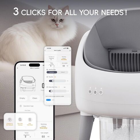 Cat Litter Box Liner Bags Compatible with Self-Cleaning Litter Box Robot 60 Pack. in Kuwait