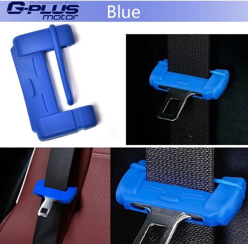 G-PLUS Universal Seat Belt Buckle Cover Replacement For Auto Car Seat Belt Buckle Clip Protector Trim Silicone Safety Accessories (Blue) in Saudi Arabia