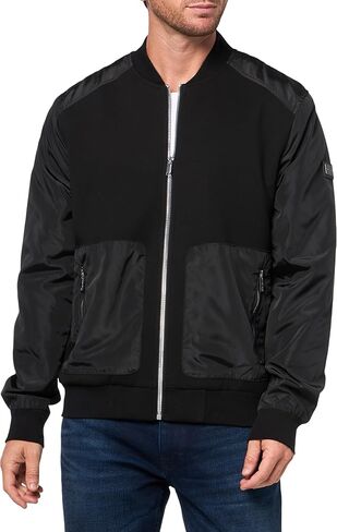 KARL LAGERFELD Men's Zip Front Pocket Arm Logo Jacket in Saudi Arabia