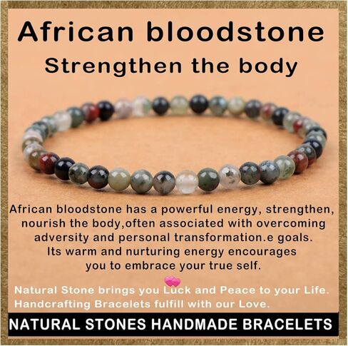 AD الخرز اليدوية الأحجار الكريمة تمتد سوار مرن كريستال شفاء الريكي جمال الطبيعة والجوهر الروحي للجنسين (4 مم، اللازورد) in Kuwait