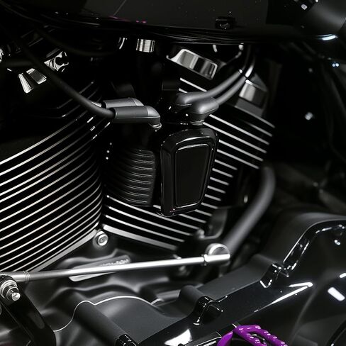 غطاء ملف الإشعال ABS باللون الأسود اللامع متوافق مع Harley Softail 2018-2025 Street Bob Fat Boy (أسود لامع) in Saudi Arabia