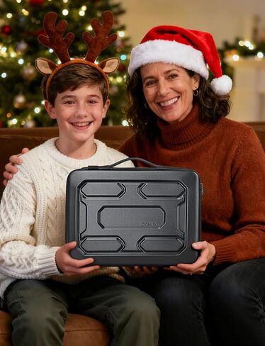 DOMISO 14 inch Laptop Sleeve Shoulder Bag Shockproof Waterproof Computer Bag EVA Protective Carrying Case Handbag for 14" ThinkPad E480/Yoga 920/13.5" Microsoft Surface Book/HP Pavilion 14 Stream 14 in Kuwait