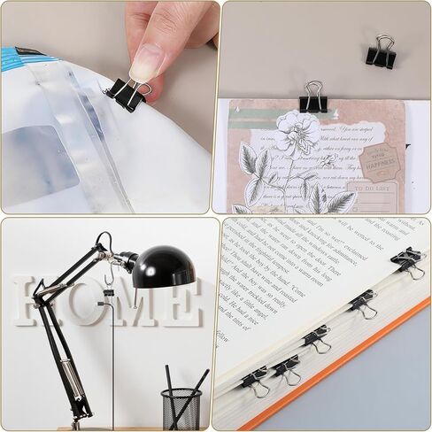 600 Pack Mini Black Binder Clips, Bulk Small Paper Clips 15mm 5/8 Inch Metal Micro Size Office Clip for Home School Office Business Supplies in Saudi Arabia