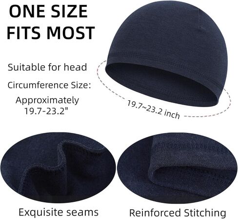 قبعات جمجمة للرجال والنساء، قبعات نوم خفيفة الوزن ومقاومة للحرارة، بطانة خوذة مسامية، قبعات جمجمة مقاومة للرياح دافئة للخريف والشتاء باللون الأسود in Kuwait