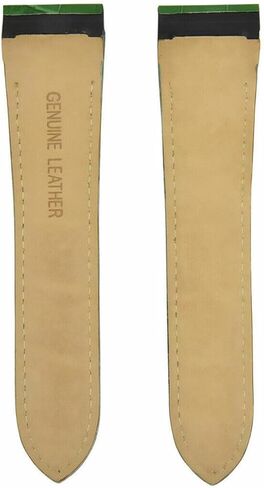 Ewatchparts 20mm Leather Watch Band Strap Compatible With Cartier Santos 100 2878 Midsize 33mm Green in Saudi Arabia