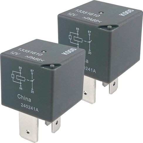 2-Pack 13351610 Automotive Relay, 12V 80A 4-Pin High-Current Relay, Compatible with GM Vehicles - Replaces 13351610A, 3306943A, K006A, Solves Fuel Pump, Cooling Fan, Electrical Issues in Saudi Arabia