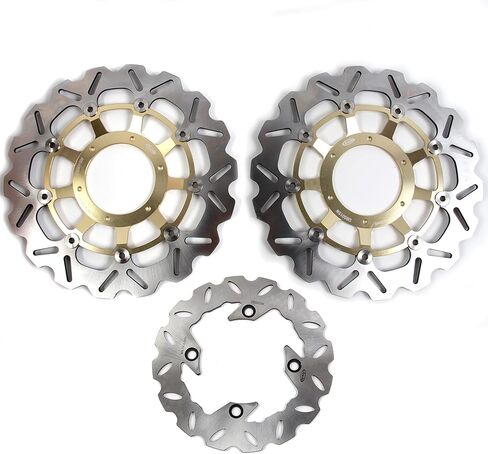 Arashi Front Rear Brake Discs Rotors for Honda CBR600RR Non ABS 2003-2020, CBR600RR ABS 2009-2015, CBR1000RR 2004-2005, Motorcycle Replacement Accessories Parts Gold in Saudi Arabia