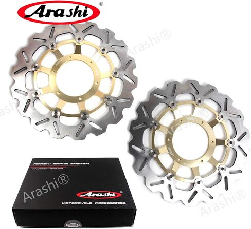 Arashi Front Rear Brake Discs Rotors for Honda CBR600RR Non ABS 2003-2020, CBR600RR ABS 2009-2015, CBR1000RR 2004-2005, Motorcycle Replacement Accessories Parts Gold in Saudi Arabia