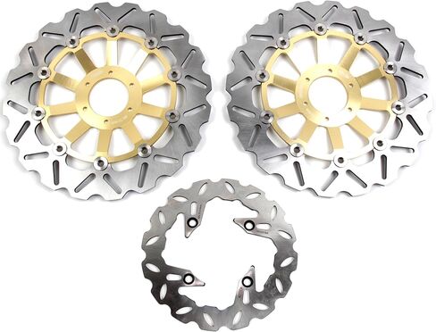 Arashi Front Rear Brake Discs Rotors for Honda CBR600RR Non ABS 2003-2020, CBR600RR ABS 2009-2015, CBR1000RR 2004-2005, Motorcycle Replacement Accessories Parts Gold in Saudi Arabia