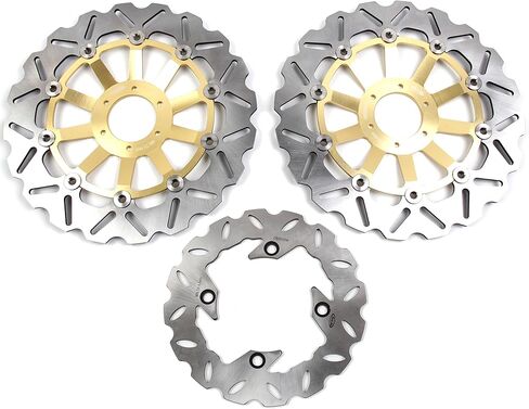 Arashi Front Rear Brake Discs Rotors for Honda CBR600RR Non ABS 2003-2020, CBR600RR ABS 2009-2015, CBR1000RR 2004-2005, Motorcycle Replacement Accessories Parts Gold in Saudi Arabia