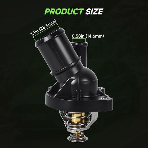 RT1193 34044 Engine Coolant Thermostat, Compatible with Ford Mazda 2.0L 2.3L 2.5L Models – 2004-2012 Ecosport, 2005-2019 Escape, 2003-2011 Focus, 2006-2020 Fusion, 2007-2011 Ranger in Kuwait