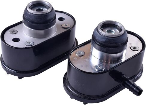 مجموعة BestParts المكونة من 2 غطاء صمام ألومنيوم للاستراحة PCV مجموعة كومبو بغطاء صمام أسود بيضاوي زعانف طقم Pcv متوافق مع تشيفي فورد مع فتحات غطاء صمام 1-1/4 بوصة in Saudi Arabia