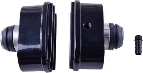 مجموعة BestParts المكونة من 2 غطاء صمام ألومنيوم للاستراحة PCV مجموعة كومبو بغطاء صمام أسود بيضاوي زعانف طقم Pcv متوافق مع تشيفي فورد مع فتحات غطاء صمام 1-1/4 بوصة in Saudi Arabia