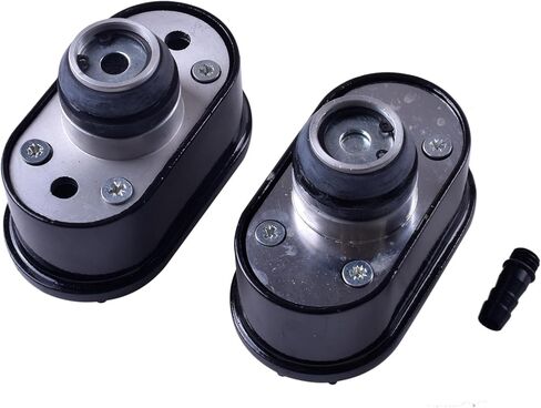 مجموعة BestParts المكونة من 2 غطاء صمام ألومنيوم للاستراحة PCV مجموعة كومبو بغطاء صمام أسود بيضاوي زعانف طقم Pcv متوافق مع تشيفي فورد مع فتحات غطاء صمام 1-1/4 بوصة in Saudi Arabia