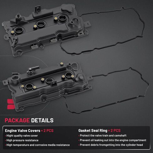 BDFHYK Front Left & Right Engine Valve Cover with Gasket Compatible with Nissan Murano 2009-2014, Quest 2011-2014, Replace ‎13264JP01A, 13264JP01B, 264-996, 264-995, 264996, 264995 in Saudi Arabia
