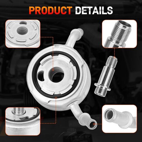 Engine Oil Cooler and Heater Assembly Compatible with 2017-2024 Ram 1500 2022-2023 Jeep Wagoneer 5.7L V8 Replacement for 68271639AB, 68271639AC, 68271639AD, 918-495 in Saudi Arabia