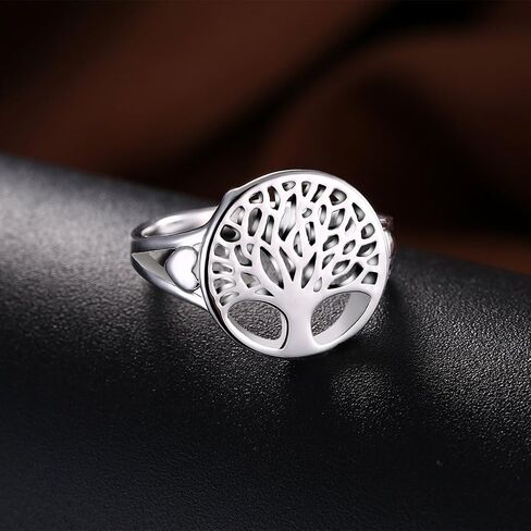 Cutesmile Fashion Jewelry 925 Sterling Silver Tree of Life Ring Jewelry Wedding Women Cute Size 6-9 (6) in Saudi Arabia