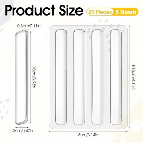 Wall Bumpers to Protect Walls Fridge Door Stopper 20PCS Clear Self Adhesive Cabinet Bumper Rubber Bumpers Stripes for Cabinet Doors Entrance Doors,Toilet Covers,Table Corners(3.9x0.47x0.1in) in Saudi Arabia