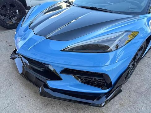 Front Bumper Lip Splitter Spoiler for Chevy Corvette C8 Stingray Z51 2020-2026 (Gloss Black) in Saudi Arabia