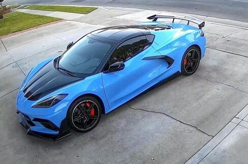 Front Bumper Lip Splitter Spoiler for Chevy Corvette C8 Stingray Z51 2020-2026 (Gloss Black) in Saudi Arabia