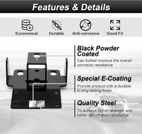 وصلة استقبال خلفية 2 بوصة من الفولاذ الثقيل متوافقة مع Kawasaki Mule SX 610 2005-2025 (بدون حفر أو تعديلات) in Saudi Arabia