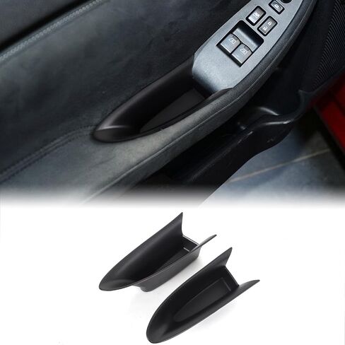 2PCS Inner Door Handle Storage Box Tray Nisan 370Z/Z 400Z 2009-2020 ABS Interior Door Handle Storage Box Organizer in Saudi Arabia