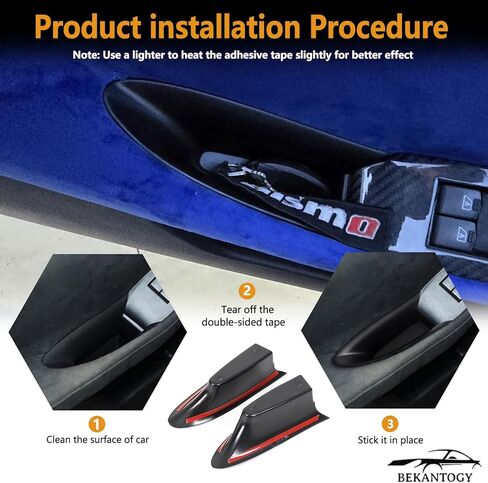 2PCS Inner Door Handle Storage Box Tray Nisan 370Z/Z 400Z 2009-2020 ABS Interior Door Handle Storage Box Organizer in Saudi Arabia