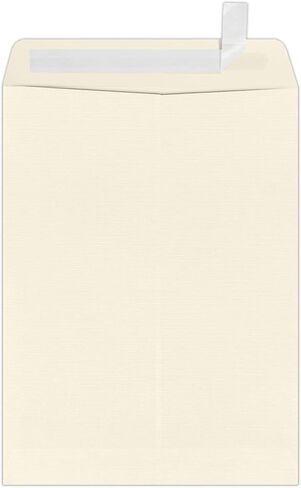 LUXPaper 9 x 12 Open End Envelopes | Peel & Press | Black Linen | 80lb. Text | 50 Qty in Saudi Arabia