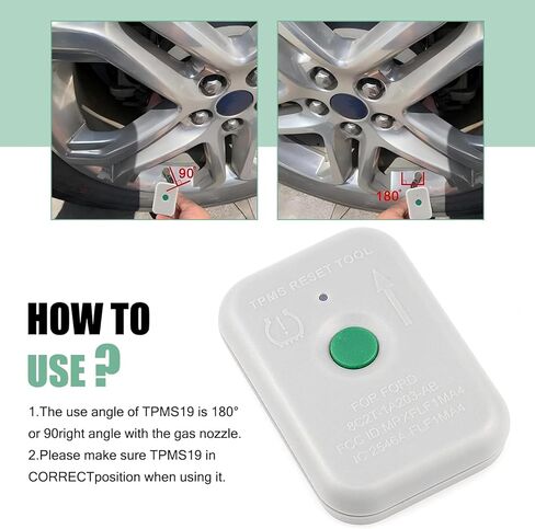أداة برمجة TPMS للسيارة، مستشعر مراقبة ضغط الإطارات المدمج المحمول، أداة إعادة ضبط TPMS 8C2T-1A203-AB، متوافقة مع سيارات Ford Lincoln Mercury Mazda Series 2005-2024 (أبيض) in Saudi Arabia