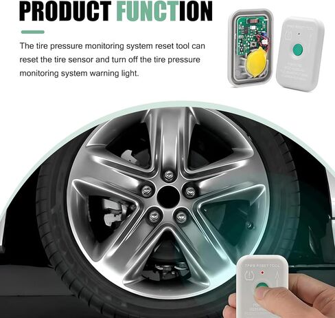 أداة برمجة TPMS للسيارة، مستشعر مراقبة ضغط الإطارات المدمج المحمول، أداة إعادة ضبط TPMS 8C2T-1A203-AB، متوافقة مع سيارات Ford Lincoln Mercury Mazda Series 2005-2024 (أبيض) in Saudi Arabia