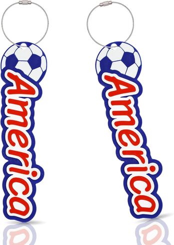 2 Pack World Soccer Cup Keychain, Soccer Football Ball Keychain, Sports Ball Car Keyrings Keyring for Men Fans, Gifts in Kuwait