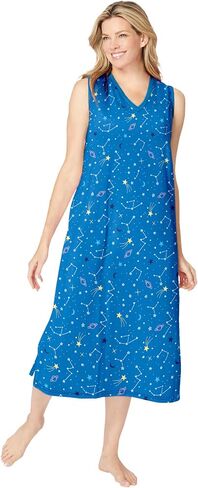 Dreams & Co. Plus Size Long Sleeveless Sleepshirt in Saudi Arabia
