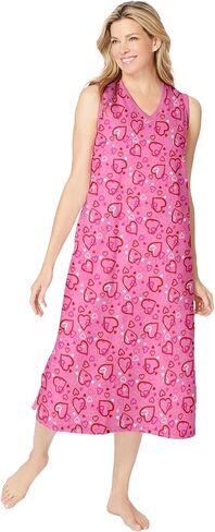 Dreams & Co. Plus Size Long Sleeveless Sleepshirt in Saudi Arabia