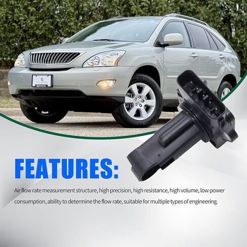 HiSport Mass Air Flow Sensor 22204-22010 Compatible with Lexus Toyota 2002-06 Camry,2003-08 Corolla,2001-10 Highlander,2000-07 4Runner,1999-10 Tacoma 3.4L 4.0L 2001-05 RAV4,ES300/RX300 3.0L in Saudi Arabia