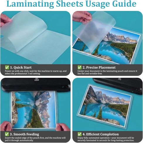 100 Pack 3 Mil Thermal Laminating Pouches, 9x11.5 Inches Laminating Sheets, Lamination Sheet Paper for Laminator,Letter Size,Ideal Office or School Supplies,Lamination Sheets for 8.5"x11" Paper (100) in Saudi Arabia