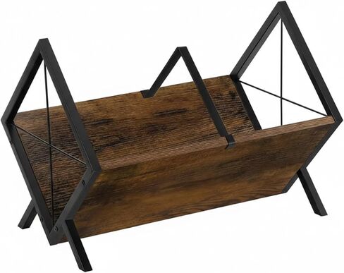 AVOKIHI Vinyl Record Storage Holder - Holds 50+ LPs, Sturdy Metal & Wood Record Rack for Album Display, Easy Assembly Desktop Vinyl Stand for Office & Home Decor in Saudi Arabia