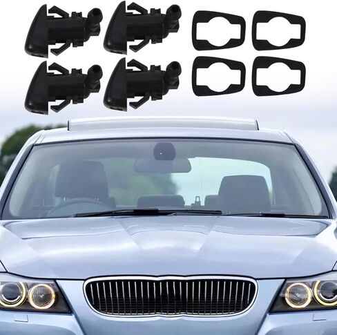 New Windshield Washer Nozzles Replacement 5182327AA Compatible for Chrysler 300 SRT8 Core Sedan 4-Door 6.4L 6424CC 392Cu. In. V8 GAS OHV Naturally Aspirated 2013 in Saudi Arabia