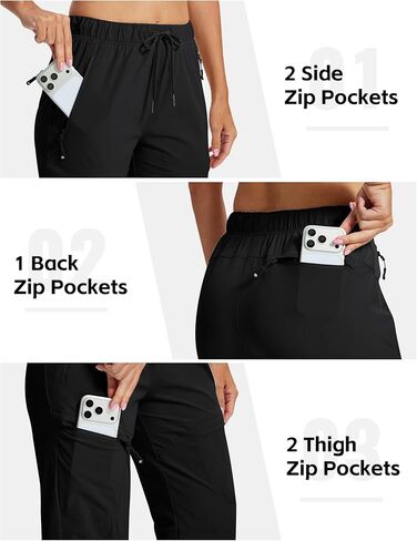 MoFiz Womens Cargo Hiking Pants Water Resistant Lightweight Quick Dry Travel Outdoor Work Trip Pants with Zipper Pockets in Saudi Arabia