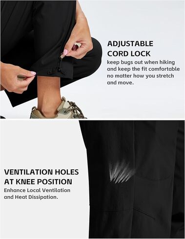 MoFiz Womens Cargo Hiking Pants Water Resistant Lightweight Quick Dry Travel Outdoor Work Trip Pants with Zipper Pockets in Saudi Arabia
