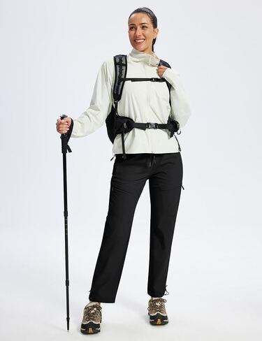 MoFiz Womens Cargo Hiking Pants Water Resistant Lightweight Quick Dry Travel Outdoor Work Trip Pants with Zipper Pockets in Saudi Arabia