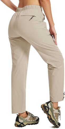 MoFiz Womens Cargo Hiking Pants Water Resistant Lightweight Quick Dry Travel Outdoor Work Trip Pants with Zipper Pockets in Saudi Arabia