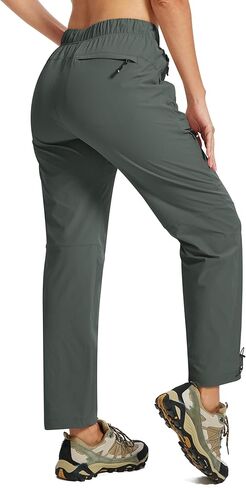 MoFiz Womens Cargo Hiking Pants Water Resistant Lightweight Quick Dry Travel Outdoor Work Trip Pants with Zipper Pockets in Saudi Arabia