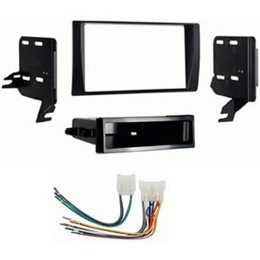 Single/Double DIN Car Stereo Radio Install Dash Kit Package Compatible with for Toyota Camry 2002, 2003, 2004, 2005, and 2006 - Without Factory Amplified System or Navigation in Kuwait