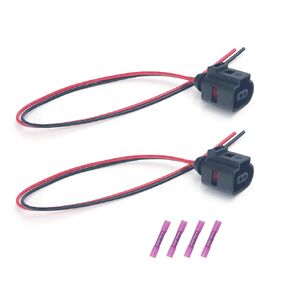 1J0973702 قابس موصل أنثى - متوافق مع VW Jetta Golf MK4 MK5 MK6 Beetle Passat Tiguan، Audi A5 A8 R8 RS5 S5 S8 (قطعتان) in Kuwait