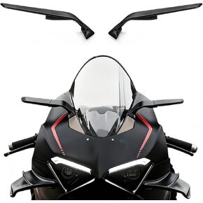 مرايا دراجة نارية مع إشارة انعطاف متوافقة مع Ducati Panigale V4 V4S V4R 2019-2024 PANIGALE V2 2020-2024 CNC مرايا جانبية للدراجات النارية قابلة للتعديل ومرايا الرؤية الخلفية لجناح الرياح مرآة إشارة الانعطاف in Kuwait