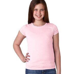 تي شيرت جيرسي ممشط من Next Level The Princess Rib Knit، وردي فاتح، X-Small in Kuwait